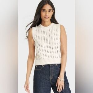 Universal Thread Cream Knit Sweater Vest